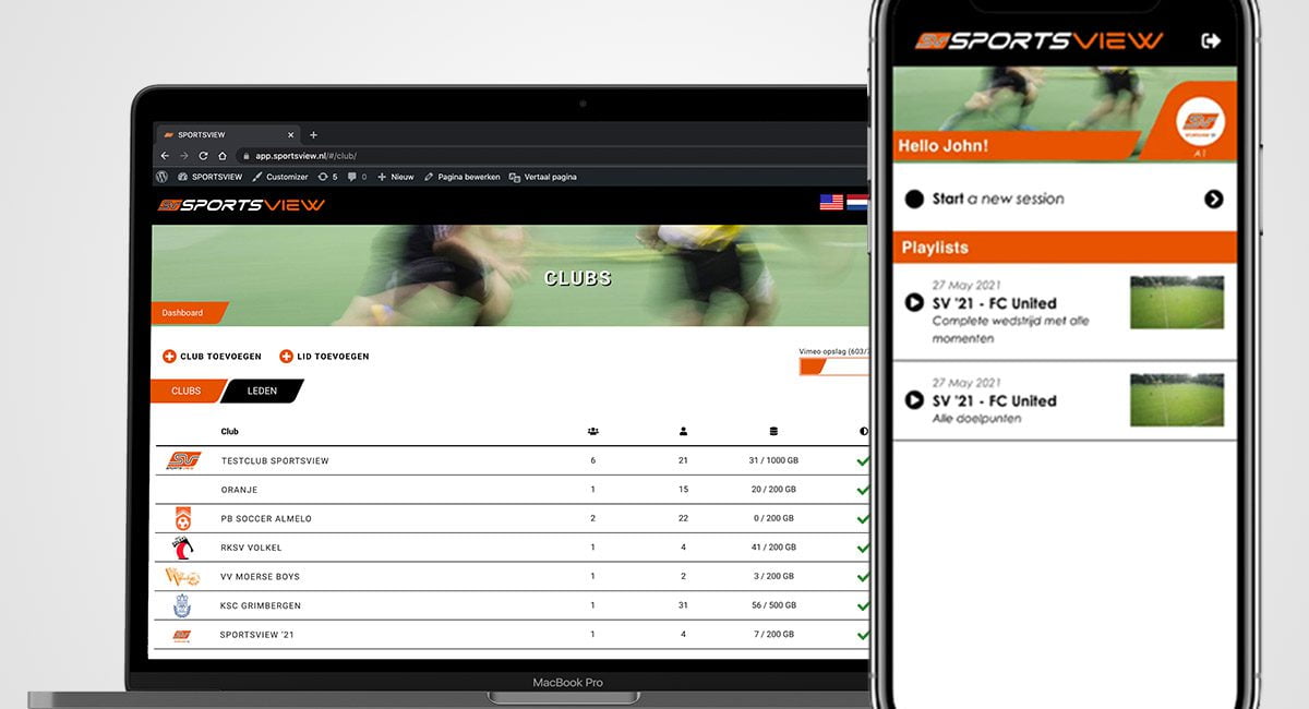 SPORTSVIEW app + cms