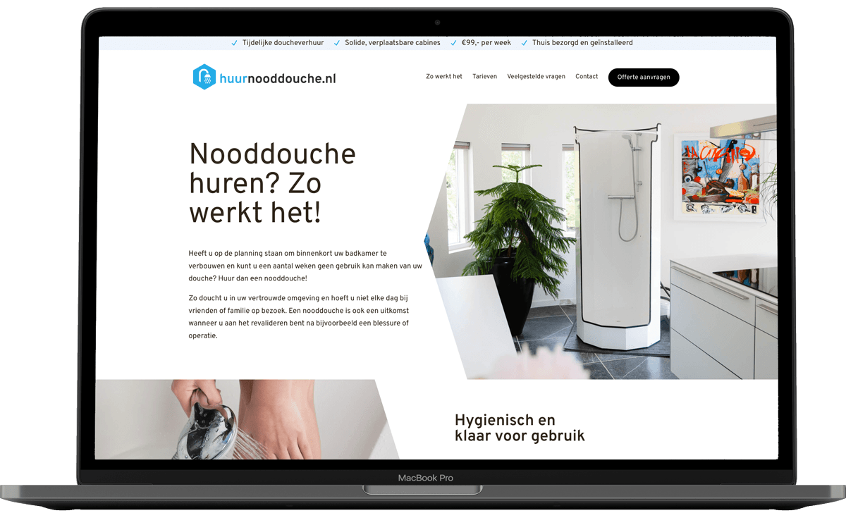 Website huurnooddouche
